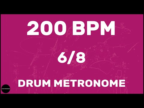 6/8 | Drum Metronome Loop | 200 BPM
