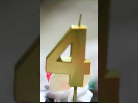 4th Birthday Dhruvi Devidas Kotkar वाढदिवसाच्या अनंतकोटी शुभेच्छा शतायुषी भव (Birthday Cake Candle)