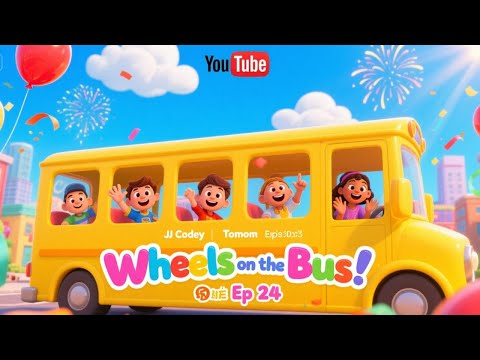 Wheels on the Bus 🚍 | JJ & Friends Sing and Learn 🎵 | CoComelon Style Songs for Kids | Ep. 24
