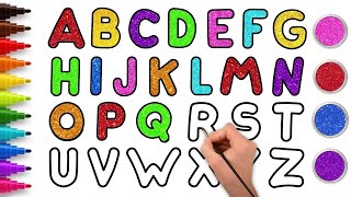 How To Draw ABC Alphabets ✏️ | Step By Step Drawing | Easy Drawing For Kids | Chiki Doodle