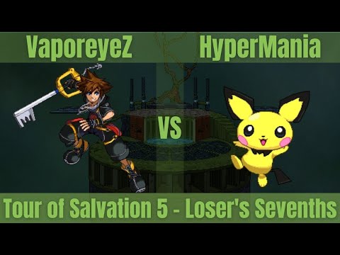 VaporeyeZ (Sora) vs. HyperMania (Sonic, Pichu) - SSF2 Loser's Top 8 - Tour of Salvation 5