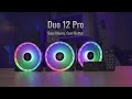 Kompiuterio Ventiliatoriai - Aerocool Duo12pro 3x12cm ARGB, Juoda