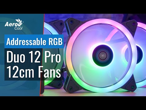 Kompiuterio Ventiliatoriai - Aerocool Duo12pro 3x12cm ARGB, Juoda video