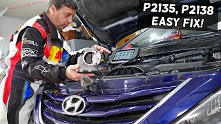 HYUNDAI CODE P2135 P2138 HYUNDAI ELANTRA ACCENT SANTA FE VELOSTER TUCSON SONATA