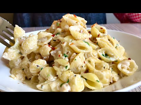 Creamy Garlic Shell Pasta Recipe | White Sauce Pasta Recipe in 10 Minutes | Pasta Recipes