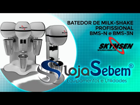 Máquina de Fazer Milk Shake Profissional 3 Copos Skymsen BMS 3 N