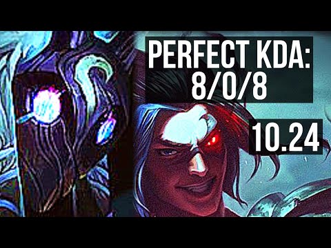 KINDRED vs KAYN (JUNGLE) | 8/0/8, Rank 7 Kindred, Legendary | KR Challenger | v10.24