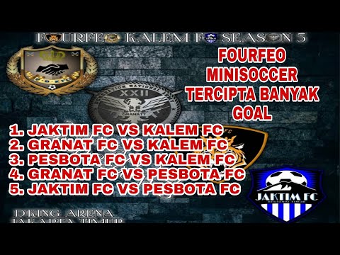 TURNAMEN 4CLUB MINISOCCER ||  FOURVEO || KALEMFC , JAKTIMFC , PESBOTAFC , GRANATFC || DEKINGS ARENA