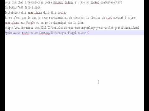 comment debloquer galaxy y pro