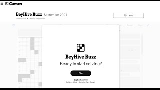 The New York Times September 2024 Monthly Bonus Crossword - BeyHive Buzz