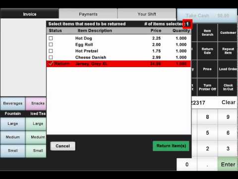 Returning a Retail Item at the POS