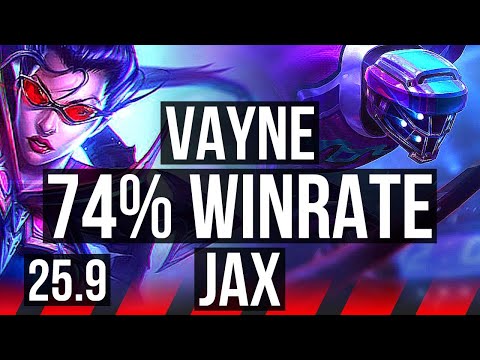VAYNE vs JAX (TOP) | 6/0/4, 74% winrate, Dominating | EUW Master | 25.9