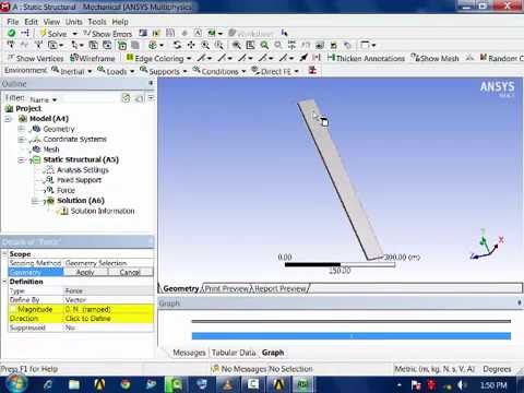 Ansys Workbench Easy Tutorials Episode 4 || Force Analysis
