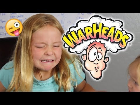 😜  WARHEADS CHALLENGE: My Kids Try Warheads 4 Years Later Video