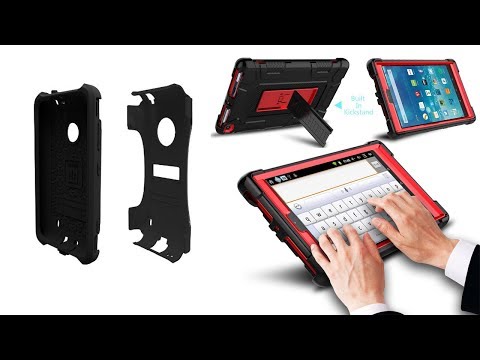 DJ&RPPQ Kids Case Shockproof Kid-Proof Cover with Protector Handle Stand Turquoise video review thumbnail