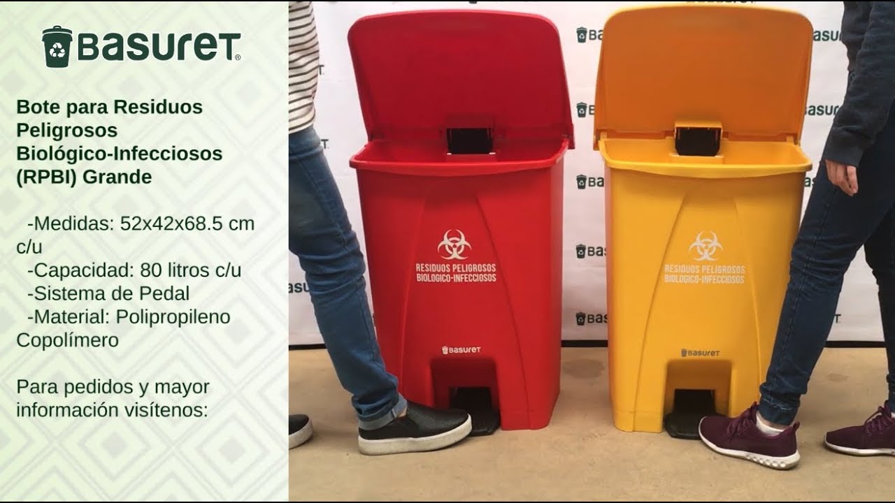 Basuret Botes de Basura Bote para Residuos Peligrosos Biológico Infecciosos (RPBI)