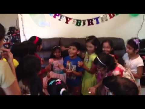 SRINIDHI 8th birthday cake cutting with friends