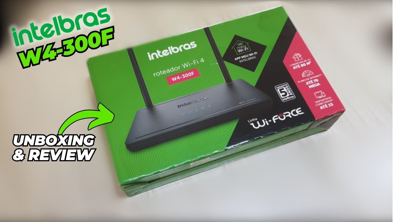 Miniatura da avaliação em vídeo de Roteador Intelbras W4-300S Bivolt Preto