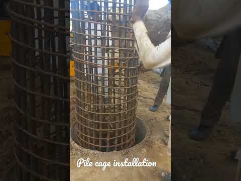 Pile foundation | Pile Cage installation | Civil Engineering work #civilengineering #pilefoundation