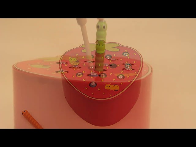 Игра-рыбалка Lanson Toys Веселые червячки магнитная деревянная  - видео
