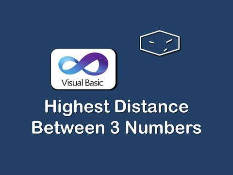 smallest distance between 3 numbers in vb net
