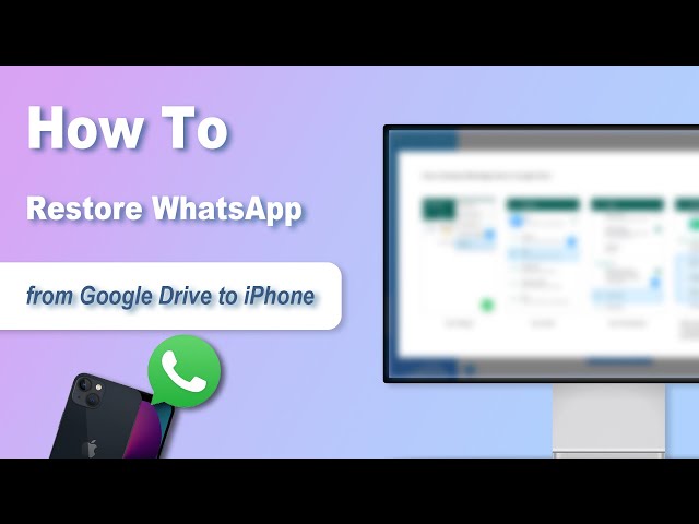 restore whatsapp data from google drive to iphone directly
