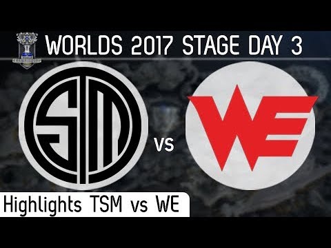 07/10/2017 TSM vs WE Highlights - Day 3 Group D WORLDS 2017 Team Solo Mid vs Team WE