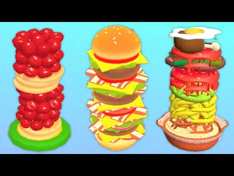 PANCAKE RUN vs BURGER RUSH vs NOODLE RUN - Max level Mod APK Triple Gameplay
