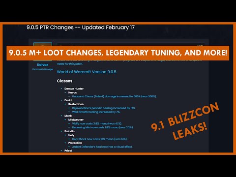 Patch 9.1 LEAKS, M+ and Great Vault Loot Changes + MORE | Patch 9.0.5 PTR Notes (Feb 17)