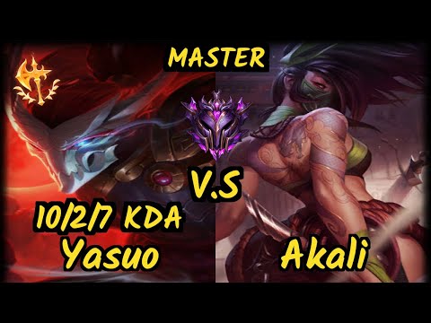 DWG ShowMaker (YASUO) vs AKALI - 10/2/7 KDA MID GAMEPLAY - KR Ranked MASTER