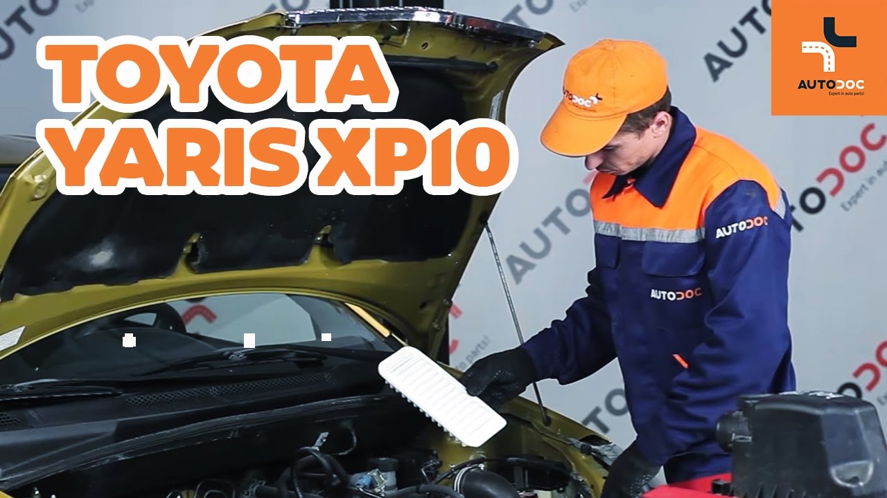 Levegőszűrő-csere Toyota Yaris P1 gépkocsin – Útmutató