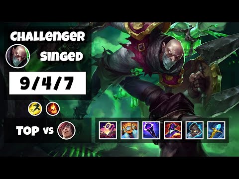 Singed vs Sett Top 11.14 Challenger S11 Gameplay (9/4/7) - NA