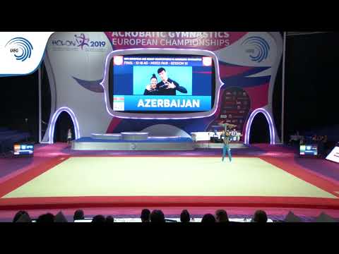 KHAMIDULIN & SALAMOVA (AZE) - 2019 European Age Group, 12 - 18 mixed pair final