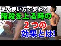 脚の使い方で変わる階段を上る時の2つの運動効果!日常の動きを考えれば体は変わりやすい!