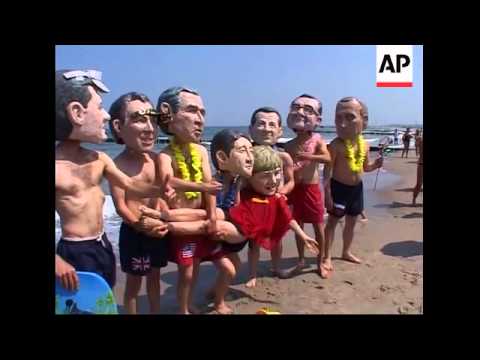 WRAP Oxfam demo, NGOs presser; ADDS Bono, Geldof, concert