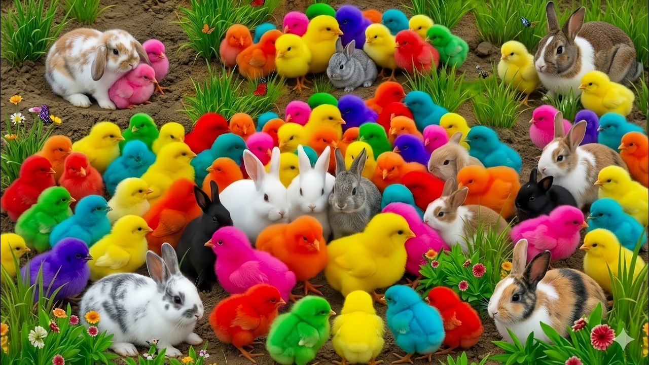 Tangkap Ayam Lucu, ayam warna warni, ayam rainbow, kelinci lucu, bebek lucu, ikan koi, Hewan Lucu