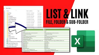 How To List File Names In A Folder & Subfolder And Link In Excel