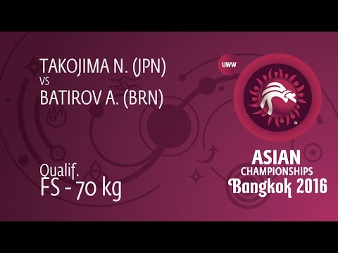 Qual. FS - 70 kg: A. BATIROV (BRN) df. N. TAKOJIMA (JPN), 7-0