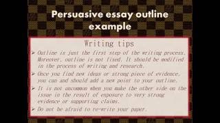 Persuasive Essay Outline Example