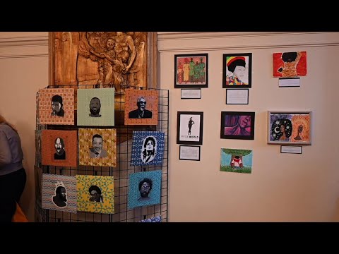 NJ Paterson Rosa Parks High School Students Show Off Their Artwork