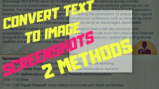 How to take screenshot in pc | text ko image file me kese convert kare | useing snipping tool