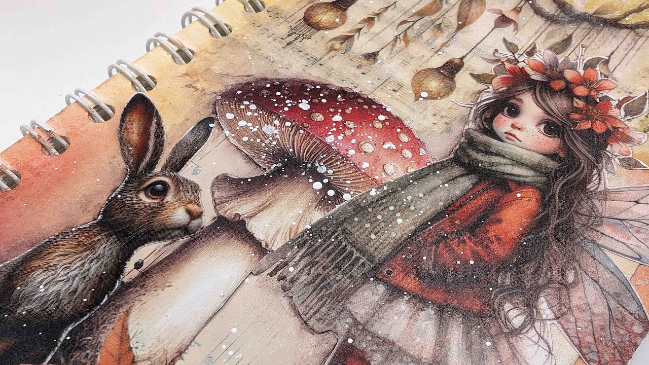 Mini Art Journal Page (2) - #maremicollagebooks 🍁🧡🍂 'Autumn Stories'