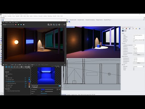 Videocorso VRAY Rhino - 08 - Illuminazione Artificiale, Luci, Luce Rettangolare, Sferica, Faretto