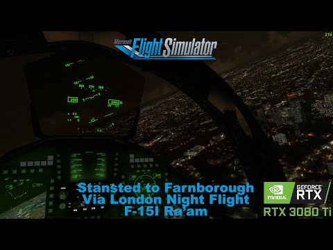MSFS 2020 | F-15I Ra'am • Stansted to Farnborough Night Flight 🇬🇧 #rtx3080ti #msfs2020 #f15 #london