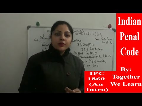 Indian Penal Code Lecture || IPC 1860 || An Introduction || in Hindi Video