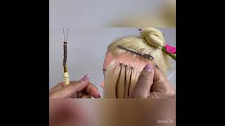 Cómo colocar extensiónes de grapas .