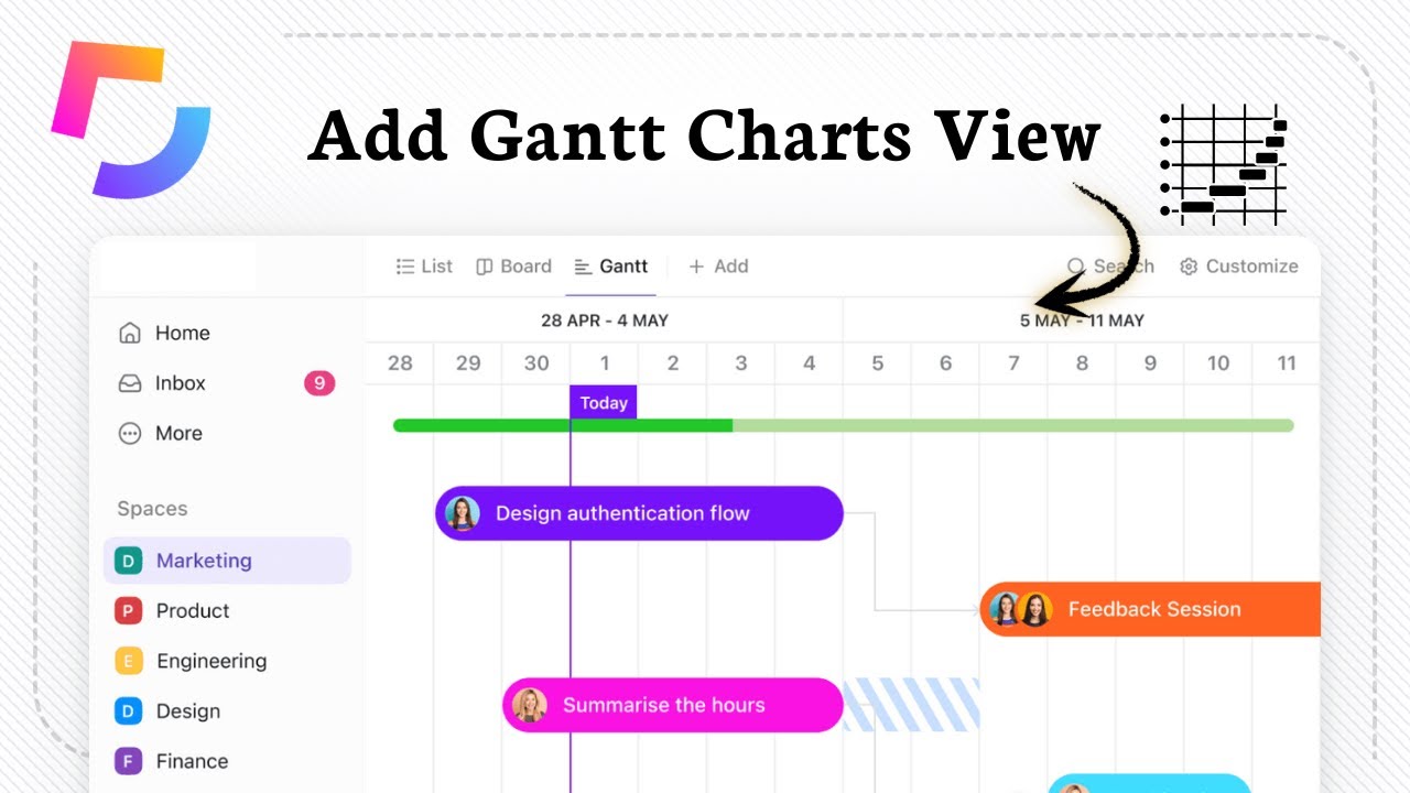 How to Add Gantt Charts View in ClickUp