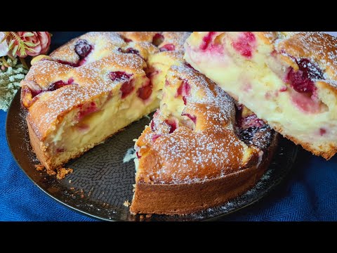 Creamy Vanilla Cherry Cake