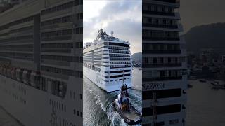 MSC PREZIOSA  Santos cruzeiro o maior navio  ⁨@navios2025⁩   cruise  #drone #google  #shorts