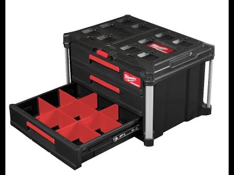 Ящик с тремя выдвижными отсеками MILWAUKEE PACKOUT DRAWER BOX 4932472130 Ящик с тремя выдвижными отсеками MILWAUKEE PACKOUT DRAWER BOX 4932472130